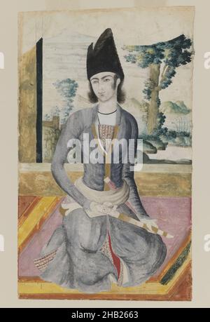 Seated Qajar Prince Seated Qajar Prince, late 18th-19th century. Pencil ...