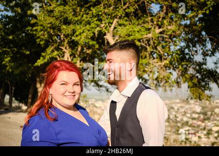 Couple in love on a romantic date Stock Photo