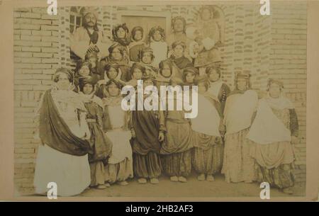Group of 33 Tribal Children, One of 274 Vintage Photographs, Gelatin silver printing out paper, late 19th-early 20th century, Qajar Period, photo: 6 9/16 x 8 7/8 in., 16.6 x 22.6 cm Stock Photo