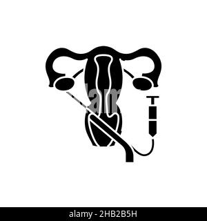 Transvaginal oocyte retrieval olor line icon. Pregnancy. Pictogram for web page, mobile app, promo. UI UX GUI design element. Editable stroke. Stock Vector