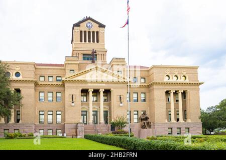 Corsicana Texas USA August 17 2021: The Navarro County Courthouse