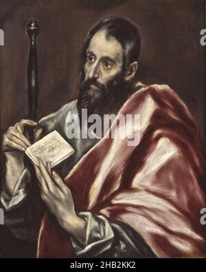 St. Paul, El Greco (Domenikos Theotokopoulos), Greek (active Italy and Spain), 1541–1614, 1598–1600, Oil on canvas, Made in Valencia, Spain, Europe, Paintings, 27 1/2 x 22 in. (69.9 x 55.9 cm Stock Photo