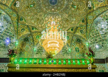 QAZVIN, IRAN - APRIL 5, 2018: Interior of Imamzadeh Emamzadeh Hossein shrine in Qazvin, Iran Stock Photo