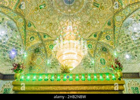 QAZVIN, IRAN - APRIL 5, 2018: Interior of Imamzadeh Emamzadeh Hossein shrine in Qazvin, Iran Stock Photo