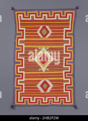 Small Blanket, Diné (Navajo), c.1875, Wool and dye, Made in Southwest, United States, North and Central America, Coverings & hangings, textiles, 34 × 54 in. (86.4 × 137.2 cm Stock Photo