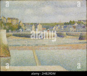 Port-en-Bessin: The Outer Harbor (Low Tide), Georges Pierre Seurat, French, 1859–1891, 1888, Oil on canvas, Made in Port-en-Bessin-Huppain, Basse-Normandie, France, Europe, Paintings, 21 3/8 x 26 1/4 in. (54.3 x 66.7 cm Stock Photo