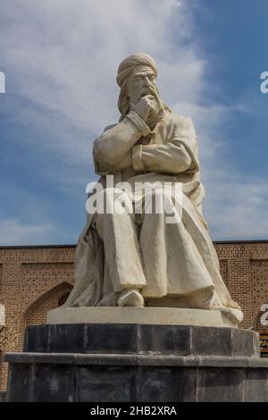 ARDABIL, IRAN - APRIL 10, 2018: Sheikh Safi-ad-din Ardabili statue in Ardabil, Iran Stock Photo