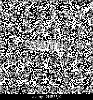 Abstract white to black pixels seamless pattern, monochrome vector background Stock Vector
