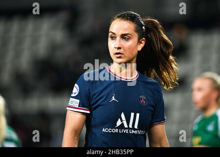 Paris, France. 16th Dec, 2021. Sara Dabritz during the UEFA Women's Champions League, Group B football match between Paris Saint-Germain and Breidablik UBK on December 16, 2021 at Jean Bouin stadium in Paris, France - Photo Victor Joly / DPPI Credit: DPPI Media/Alamy Live News Stock Photo