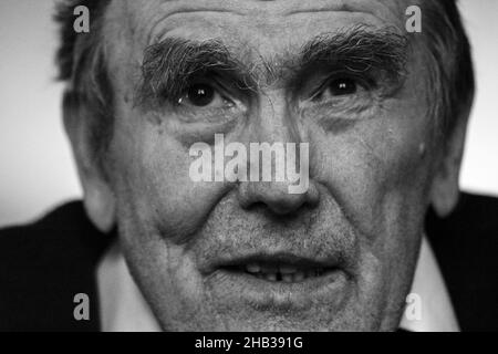 From life drawn face of an elderly man in the late 80s Stock Photo