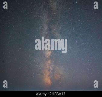 Colorful space shot showing the universe milky way galaxy with stars and space dust. Stock Photo