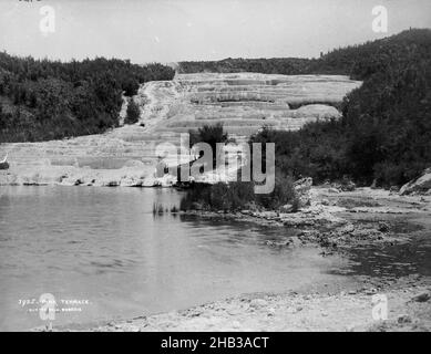 Pink Terrace, Burton Brothers studio, photography studio, New Zealand, black-and-white photography Stock Photo