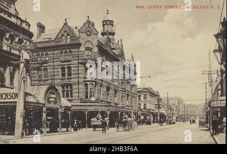 Queen Street, Auckland, New Zealand, Muir & Moodie studio, 1909, Auckland Stock Photo