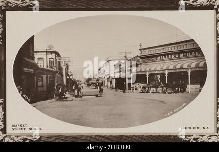 Market Street North, Blenheim, New Zealand, Muir & Moodie studio, 1904-1915, Blenheim Stock Photo