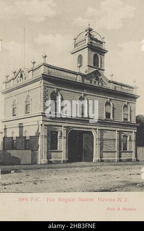 Fire Brigade Station, Hawera, New Zealand, Muir & Moodie studio, 1904-1915, Hawera Stock Photo
