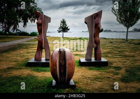 art in a park on stumsholmen Stock Photo