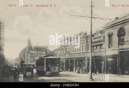 Queen Street, Auckland, New Zealand, Muir & Moodie studio, 1905, Auckland Stock Photo