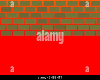 Abstract background, red vibrant gradient brick wall geometric decorative modern pattern Stock Photo