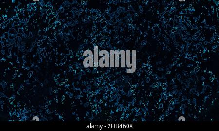 abstract glitter lights background dark blue digital background with sparkling blue light particles and areas with great depth Stock Photo