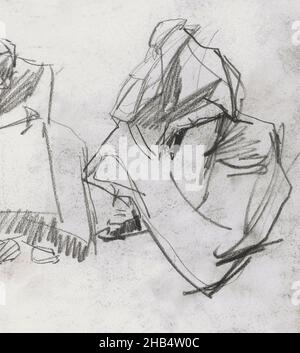 Sheet 27 recto from sketchbook IX with 28 sheets, Two seated women, Isaac Israels, 1875 - 1934 Stock Photo