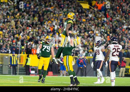 Green Bay Packers center Lucas Patrick (62) passes the ball during the  first half of an NFL football game against the Seattle Seahawks, Sunday,  Nov. 14, 2021, in Green Bay, Wis. (AP