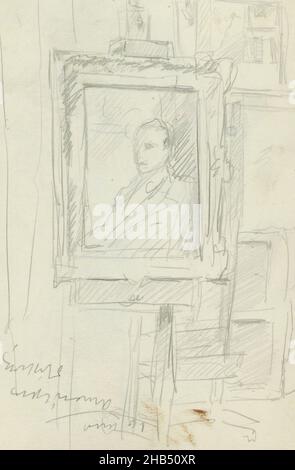 Man painting on easel in art studio Stock Photo - Alamy