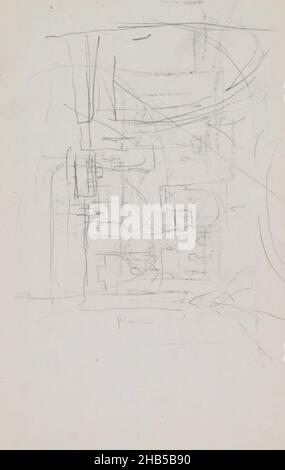 Page 11 from a sketchbook with 53 pages, Interior, possibly of a mosque., draughtsman: Marius Bauer, Istanboel, (possibly), 1896, Marius Bauer, 1896 Stock Photo