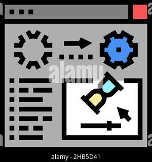 autocad 3d program color icon vector illustration Stock Vector Image ...