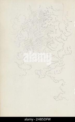 Leaf 68 verso from a sketchbook with 83 sheets, Leaf deck of trees, Jean Honoré Fragonard, c. 1765 - c. 1775 Stock Photo