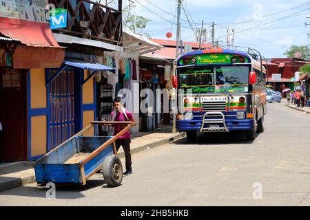 Nicaragua San Carlos - Public bus station Stock Photo