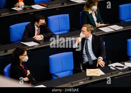 Berlin, Germany. 16th Dec, 2021. Christian Lindner, German politician who has led the liberal Free Democratic Party since 2013. (Photo by Ralph Pache/PRESSCOV/Sipa USA) Credit: Sipa USA/Alamy Live News Stock Photo