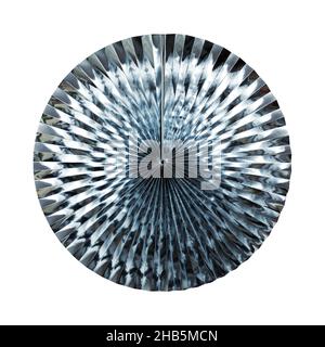 Metallic surface paper rosette decoration isolated on white background Metallic surface paper rosette decoration isolated on white background Stock Photo