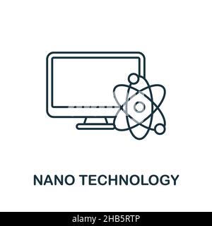 Nano Technology icon. Line element from bioengineering collection. Linear Nano Technology icon sign for web design, infographics and more. Stock Vector