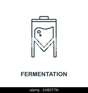 Fermentation icon. Line element from bioengineering collection. Linear Fermentation icon sign for web design, infographics and more. Stock Vector