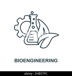 Bioengineering icon. Line element from bioengineering collection. Linear Bioengineering icon sign for web design, infographics and more. Stock Vector