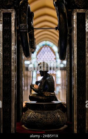 Beautiful shot of a small statue in the Museum of Islamic Civilization in Sharjah Stock Photo
