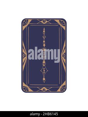 Tarot card Very Peri hand drawing doodle. Vector illustration of tarot in vintage style with mystical symbols, concept of witchcraft. Isolated, white background. Vector illustration Stock Vector