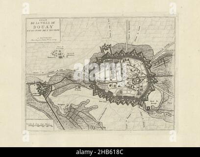 Map of Douai, 1709; Plan De La Ville De Douaay et du Fort de l'Escarpe ...