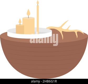 Decorative table semi flat color vector item Stock Vector