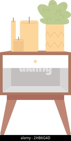 Decorative drawer semi flat color vector item Stock Vector