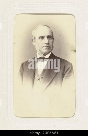 Studio portrait of a man with large sideburns, Abdullah Frères (mentioned on object), Istanboel, c. 1863 - c. 1866, paper, cardboard, albumen print, height 80 mm × width 54 mmheight 296 mm × width 225 mm Stock Photo