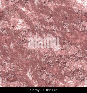 Scrunchy Crunchy Rough Foil Seamless Texture Pattern in light romantic Pink Rose Gold Stock Photo