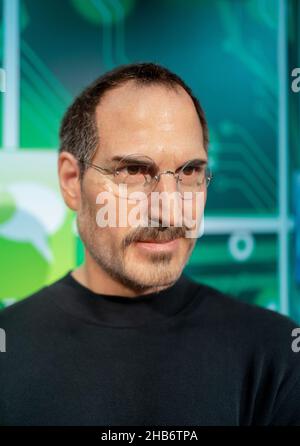 Steve Jobs wax portrait at Madame Tussauds Istanbul. Stock Photo
