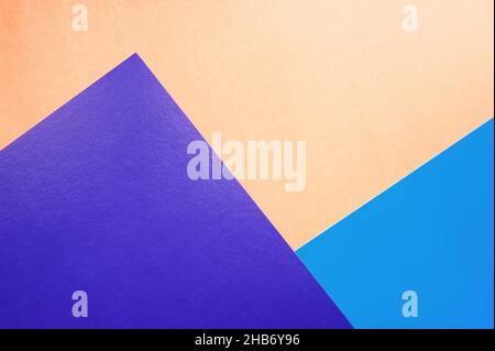 Multicolor paper background. Minimalism concept, flat lay, top view. Stock Photo