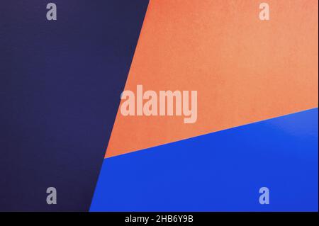 Abstract different colored paper backgrounds with place for text. Diagonal geometric composition in dark tones. Top view, flat lay. Stock Photo
