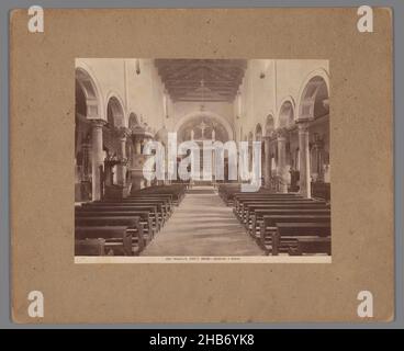 Interior of the Cathedral of Grado, with view of the choir, GRADO - Cattedrale. L'interno. (title on object), Alinari (mentioned on object), Basilica di Sant'Eufemia, c. 1875 - c. 1900, cardboard, albumen print, height 201 mm × width 250 mm Stock Photo