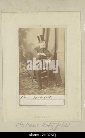 Portrait of Paul von Hatzfeldt, Cte. Paul Hatzfeldt (title on object), Part of Photo Album containing 48 cartes-de-visite presented to Marshal Count De Castellane., anonymous, c. 1860 - c. 1865, cardboard, paper, albumen print, height 86 mm × width 55 mmheight 95 mm × width 65 mm Stock Photo