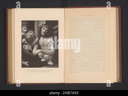 Photoreproduction of a print after the painting Ecce Homo by Correggio, Christ presented to the people.- By Corregio. ('Ecce Homo'), anonymous, anonymous, c. 1860 - in or before 1870, photographic support, carbon print, height 125 mm × width 98 mm Stock Photo