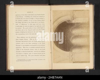 Stained glass windows in Saint Mary's Church at Staindrop, anonymous, Saint Mary's Church, c. 1878 - in or before 1888, photographic support, albumen print, height 108 mm × width 157 mm Stock Photo