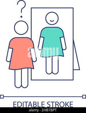 Knowing yourself RGB color icon Stock Vector